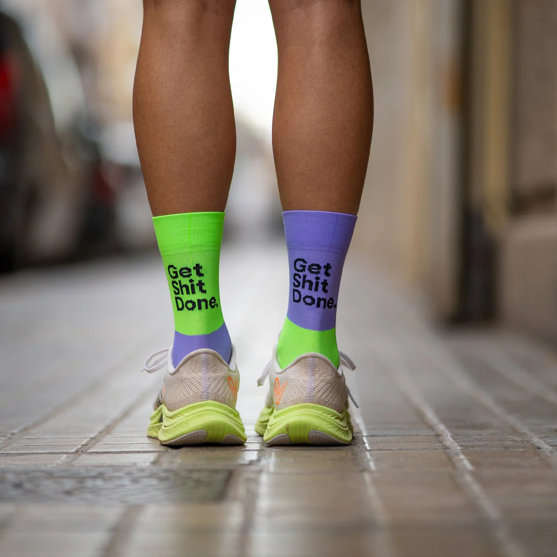 Носки для бега SPORCKS GET SHIT DONE, фиолетовый