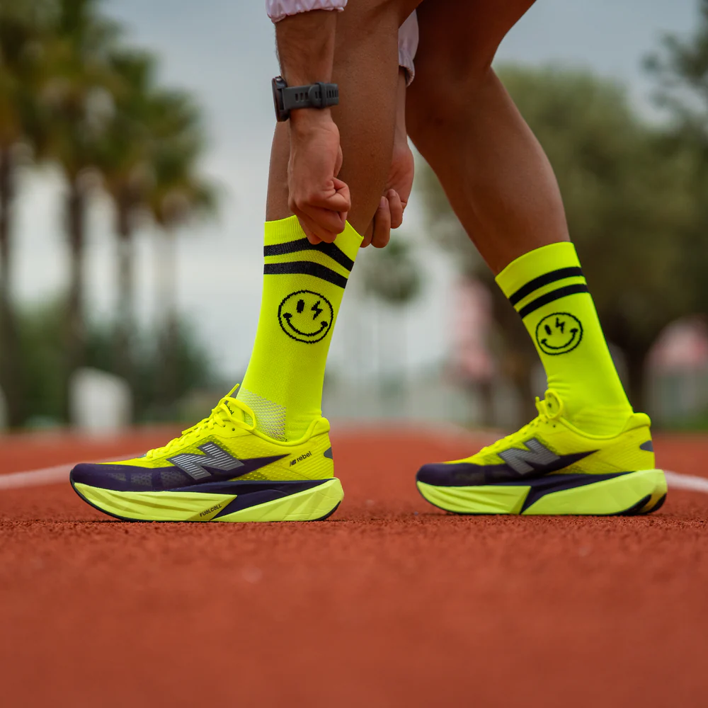 Running socks SPORCKS ELECTRIFIED, yellow