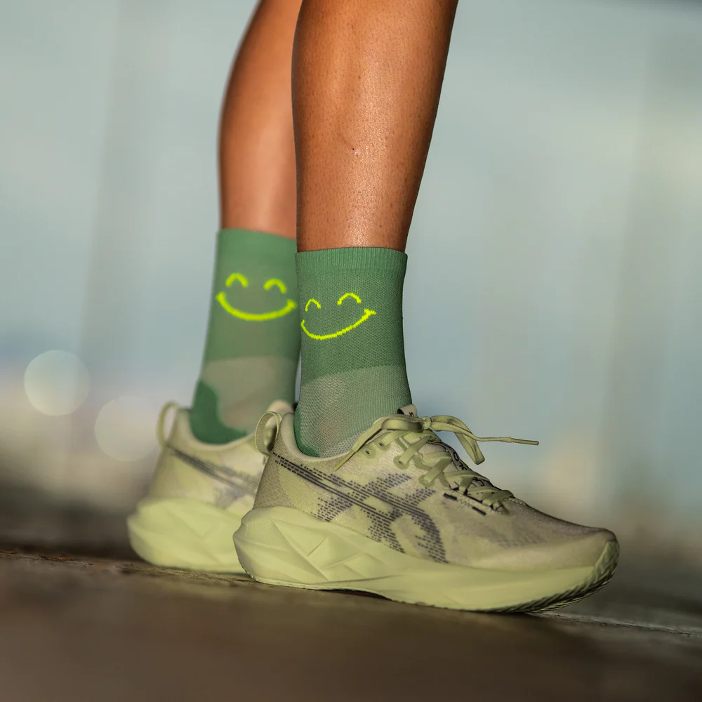 Running socks SPORCKS ULTRALIGHT HAPPY MODE, green